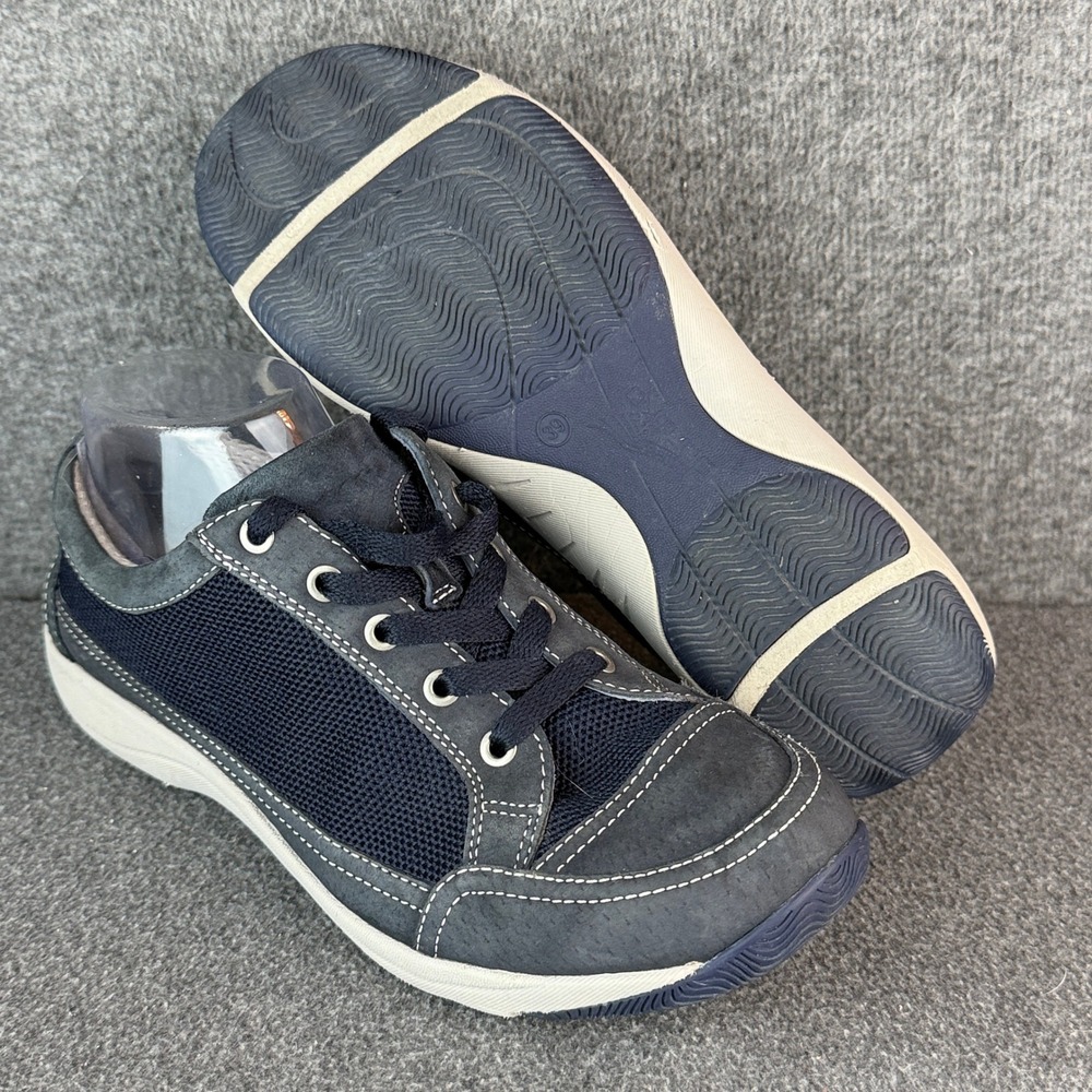 Dansko Elise Sneakers Women 39|US 8.5-9 Blue Leather Mesh Walking Shoes